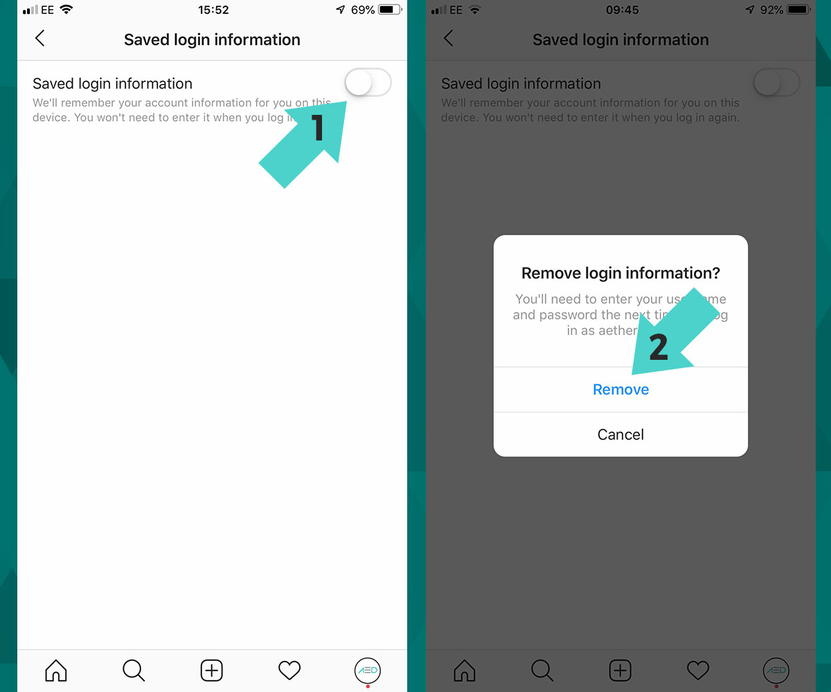 Remove Instagram Account From App